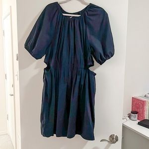 Navy Blue side cut out dress.  NWOT.